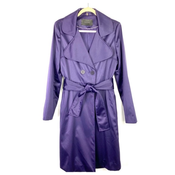 Tahari Jackets & Blazers - NWO TAHARI 🫣most beautiful Purple Trench Coat Size Medium 💜 Beans New !